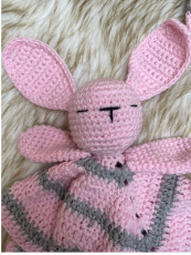 Bunny security blanket after completion